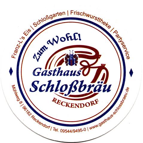 reckendorf ba-by gasthaus schlossbraeu 1a (rund215-zum wohl-braunblau)